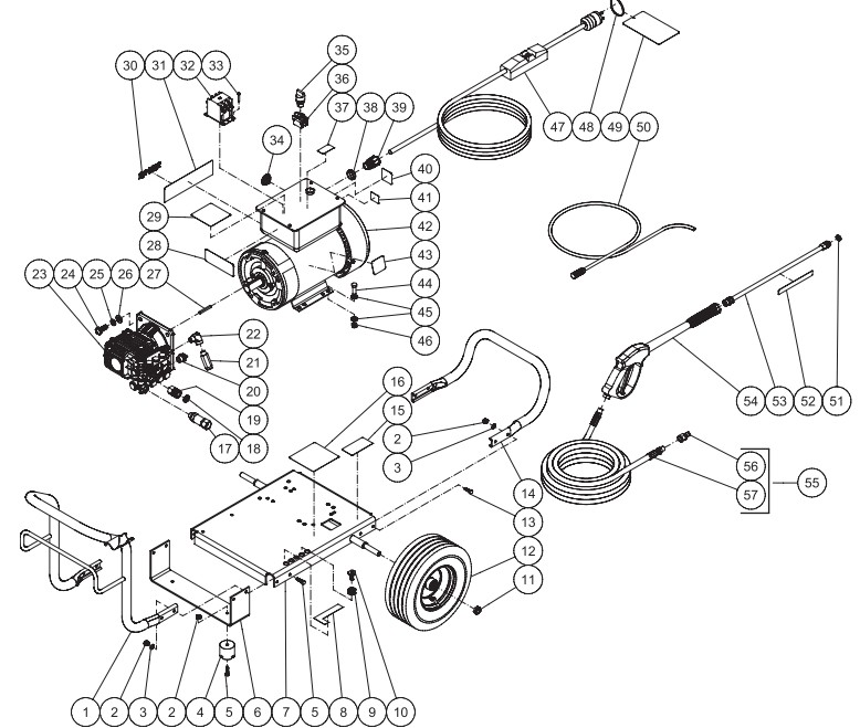 MITM JP-2503-1ME1 pressure washer parts and manual